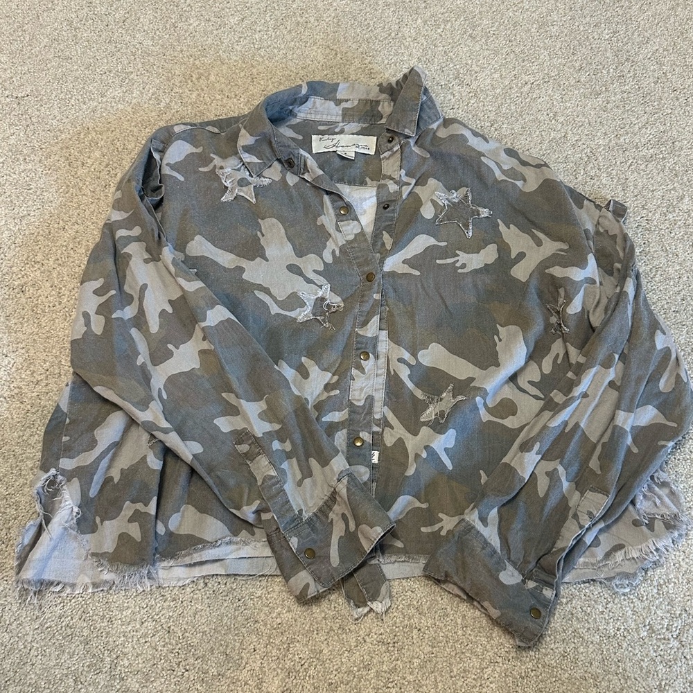 Camouflage Button-Up Shirt